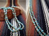 Vintage Turquoise & Shell Bead 2 Strand Heishi Necklace