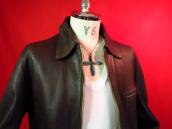 Vintage Cross Fob w/Blue Diamond TQ Necklace