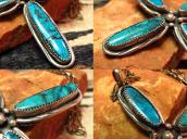 Vintage Cross Fob w/Blue Diamond TQ Necklace