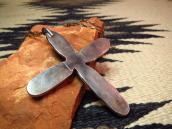 Vintage Cross Fob w/Blue Diamond TQ Necklace