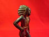 Antique Tiny Cast Iron Painted Indian Lead Figure  c.1930