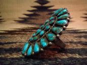 Antique Zuni Cluster Ring w/Turquoise  c.1930～