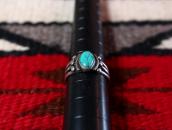 Antique Navajo Split Shank Silver Ring w/Turquoise  c.1935～