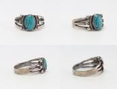 Antique Navajo Split Shank Silver Ring w/Turquoise  c.1935～