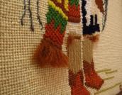Vintage Hopi Mongwa Kachina Embroidery Wall Hangings  c.1970