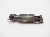 【UITA22】 Vintage Navajo Owl Shaped Silver Pin Brooch c.1945～