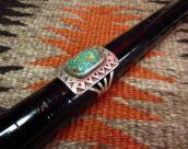 Antique Square Concho Ring w/Turquoise  c.1920～