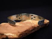 Antique Repousse & Stamped Silver Cuff Bracelet w/TQ c.1940～