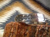 Antique Repousse & Stamped Silver Cuff Bracelet w/TQ c.1940～