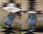 Atq Arrowheads Applique & Thunderbird Stamped Cuff  c.1935～