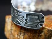 Atq Arrowheads Applique & Thunderbird Stamped Cuff  c.1935～