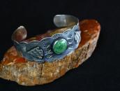 Atq Arrowheads Applique & Thunderbird Stamped Cuff  c.1935～