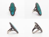 【UITA22】Antique Navajo or Pueblo Turquoise Inlay Ring c.1950