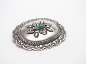 【Ike Wilson】♡ Repoused & Stamped Silver Concho Pin c.1935～