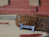 Antique 『Lucky Dog』 Stamped Silver Small Pin Brooch  c.1930～