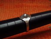 Antique Navajo Concho Repouse Silver Tourist Ring  c.1935～