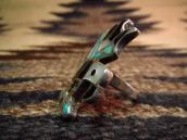 Vintage Zuni Channel Inlay Eagle Ring  c.1970