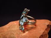【Charlotte Dishta】 Zuni Multi-Stone Inlay Eagle Silver Ring