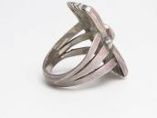 【UITA22】 Antique Navajo Bow Face Silver Ketoh Ring  c.1945～