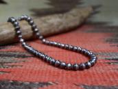 Vtg "Navajo Pearl" Hand Made Silver Bead Necklace  c.1950～?