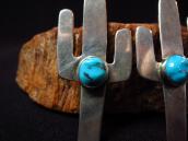 OLDPAWN Navajo Cactus Shape Silver Pierced Earrings  c.1980～