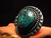 OLDPAWN Silver Ring w/Pilot Mountain Turquoise