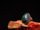 OLDPAWN Silver Ring w/Pilot Mountain Turquoise