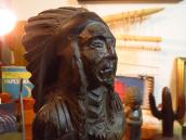 Vintage Carved Ironwood Indian Chief Objet