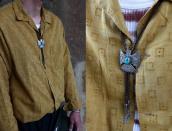 【Wolf-Robe】Acoma Vintage Thunderbird Clasp Bolo w/TQ c.1950～
