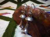 Vintage Squash Blossom Silver Pierced Earrings  c.1960～