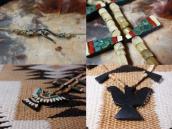 Atq Kewa Rare Shape Thunderbird/Batterybird Necklace  c.1940