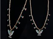 Atq Kewa Rare Shape Thunderbird/Batterybird Necklace  c.1940