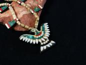 Atq Kewa Rare Shape Thunderbird/Batterybird Necklace  c.1940