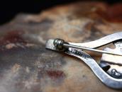 Atq Thunderbird & Navajo Pearl Applique Small Pin  c.1940～