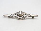 Atq Thunderbird & Navajo Pearl Applique Small Pin  c.1940～