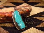 Vintage Navajo Kingman Turquoise Fob Necklace  c.1965～