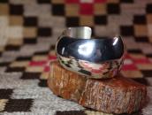 OLD Navajo Sterling Silver Hollow Dome Cuff Bracelet c.1990～