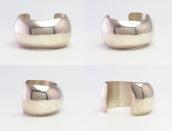 OLD Navajo Sterling Silver Hollow Dome Cuff Bracelet c.1990～
