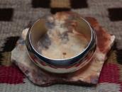 OLD Navajo Sterling Silver Hollow Dome Cuff Bracelet c.1990～