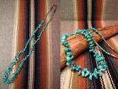 Vintage Single Strand Turquoise Heishi Necklace  c.1960～