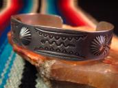 Antique Concho Repoused & Snake Stamped Cuff Bracelet c.1940