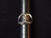 Vintage Navajo Stamped Cast Silver Knot Design Ring  c.1940～