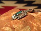 Antique 卍 Stamped Thunderbird Small Fob Necklace w/TQ c.1930