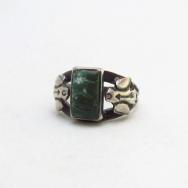 Antique Thunderbird Applique Tourist Ring w/Square TQ c.1930