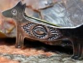 【Ganscraft】 Antique 『Lucky Dog』 Silver Small Pin  c.1930～