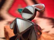 Vintage Zuni Channel Inlay Thunderbird Ring c.1950
