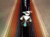 Vintage Zuni Channel Inlay Thunderbird Ring c.1950
