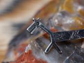 Antique 卍 Stamped Horse Shape Silver Pin Brooch  c.1930～