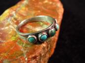 Antique stamped Shank Row Ring w/TQ  c.1930