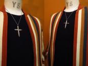 Vintage Navajo Casted Silver Cross Fob Necklace  c.1965～